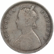 Silver Half Rupee Coin of Victoria Empress of Bombay Mint of 1888.