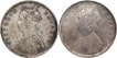 Silver Half Rupee Coins of Victoria Empress of Calcutta and Bombay Mint of 1893.