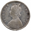 Silver Half Rupee Coin of Victoria Empress of Bombay Mint of 1897.