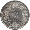 Silver Half Rupee Coin of Victoria Empress of Calcutta Mint of 1899.