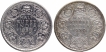 Silver Half Rupee Coins of King George VI of Calcutta and Bombay Mint of 1939.