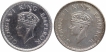 Silver Half Rupee Coins of King George VI of Calcutta and Bombay Mint of 1939.