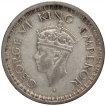 Silver Half Rupee Coin of King George VI of Bombay Mint of 1943.