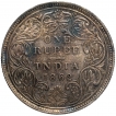 Silver One Rupee Coin of Victoria Queen of Bombay Mint of 1862.