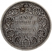 Silver One Rupee Coin of Victoria Queen of Bombay Mint of 1862.