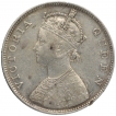 Silver One Rupee Coin of Victoria Queen of Bombay Mint of 1862.