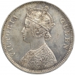 Silver One Rupee Coin of Victoria Queen of Bombay Mint of 1862.