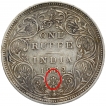 Silver One Rupee Coin of Victoria Queen of Bombay Mint of 1862.