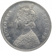 Silver One Rupee Coin of Victoria Empress of Bombay Mint of 1885.