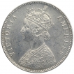 Silver One Rupee Coin of Victoria Empress of Bombay Mint of 1885.