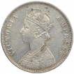 Silver One Rupee Coin of Victoria Empress of Bombay Mint of 1885.