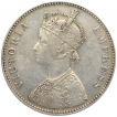 Silver One Rupee Coin of Victoria Empress of Bombay Mint of 1885.