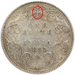 Silver One Rupee Coin of Victoria Empress of Bombay Mint of 1885.