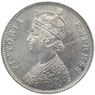 Silver One Rupee Coin of Victoria Empress of Bombay Mint of 1887.