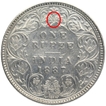 Silver One Rupee Coin of Victoria Empress of Bombay Mint of 1887.