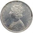 Silver One Rupee Coin of Victoria Empress of Bombay Mint of 1891.