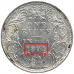 Silver One Rupee Coin of Victoria Empress of Bombay Mint of 1891.