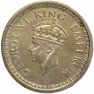 Silver One Rupee Coin of King George VI of Bombay Mint of 1945.