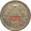 Silver One Rupee Coin of King George VI of Bombay Mint of 1945.