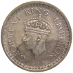 Silver One Rupee Coin of King George VI of Lahore Mint of 1945.