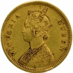 Gold One Mohur Coin of Victoria Queen of Calcutta Mint of 1862.