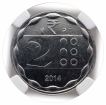 E X P T Steel Two Rupee of Republic India of Mumbai Mint of the Year 2014.