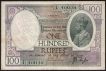 One Hundred Rupees Note of King George V Signed by J.B.Taylor of 1928.