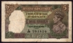 Five Rupees Bank Note of King George VI Signed by J.B.Taylor of 1938.