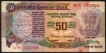 Double printing ERROR Fifty Rupees Bank Note Signed by C. Rangarajan.