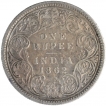 Error Silver One Rupee Coin of Victoria Queen of Calcutta Mint of 1862.