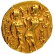 Extremely Rare Gold Dinar Coin of Samudragupta of Gupta Dynasty of King and Queen type.