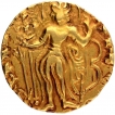 Extremely Rare Gold Heavy Dinar Plate Coin of Kumaragupta II of Gupta Dynasty of Archer type.