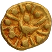 Exceedingly Rare Gold Navilachchina Haga Coin of Chalukyas of Kalyana.