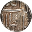 Silver Half Rupee Coin of Akbar of Ahmadabad Mint.