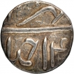 Silver Half Rupee Coin of Akbar of Ahmadabad Mint.