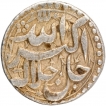 Silver One Rupee Coin of Akbar of Agra Mint.