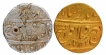 Two Different metal Silver One Rupee & Gold Mohur Coin  of Jahandar Shah of Parenda Mint.