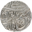 Silver One Rupee Coin of Mustafabad Mint of Rohilkhand.