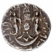 Very Rare Silver One Eighth Rupee Coin of Wajid Ali Shah of Lakhnau Mint of Awadh.