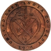 Copper One Forty Eighth Rupee Coin of Soho Mint of Madras Presidency.