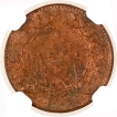 Copper One Twelfth Anna Coin of Victoria Empress of Calcutta Mint of 1878.