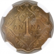 Cupro Nickel One Anna Coin of King Edward VII of Bombay Mint of 1910.