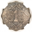 Cupro Nickel One Anna Coin of King George V of Calcutta Mint of 1927.