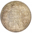 Silver Two Annas Coin of Victoria Empress of Calcutta Mint of 1878.