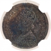 Silver Two Annas Coin of Victoria Empress of Calcutta Mint of 1881.