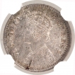 Silver Two Annas Coin of Victoria Empress of Calcutta Mint of 1885.