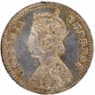 Silver Two Annas Coin of Victoria Empress of Bombay Mint of 1891.