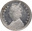 Silver Two Annas Coin of Victoria Empress of Calcutta Mint of 1892.