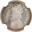 Silver Two Annas Coin of Victoria Empress of Calcutta Mint of 1897.