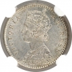 Silver Two Annas Coin of Victoria Empress of Calcutta Mint of 1900.